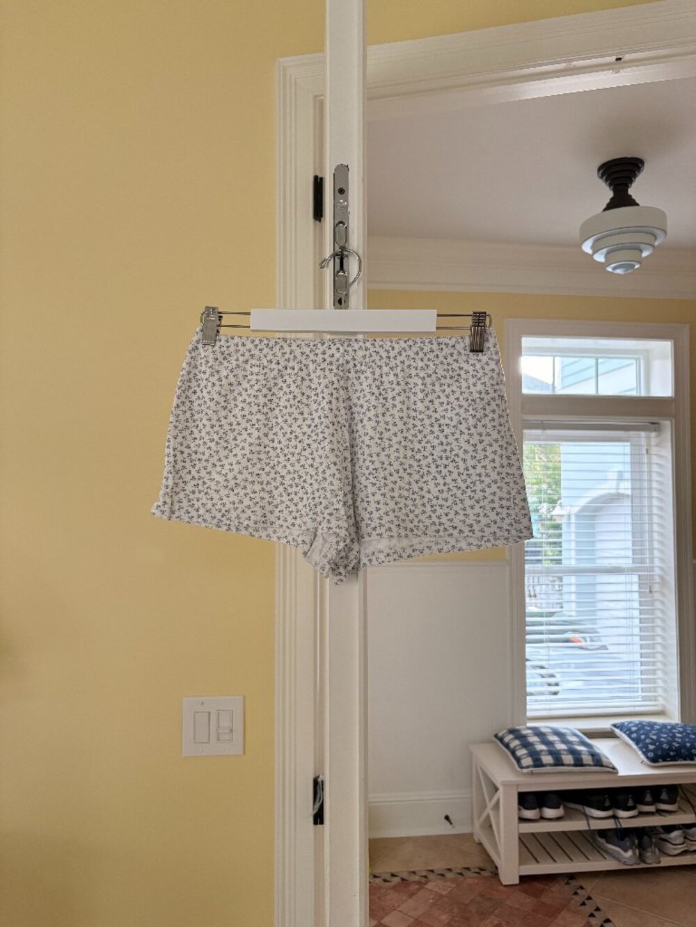 brandy melville blue floral boxer shorts